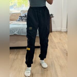 Black Cargo Joggers Techwear